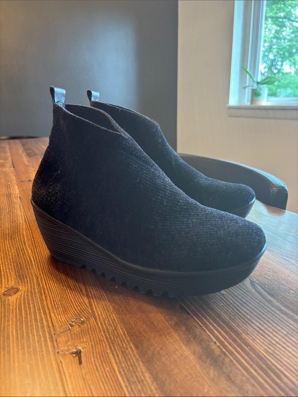 bernie mev. Black Velvet Slip-On Ankle Booties
